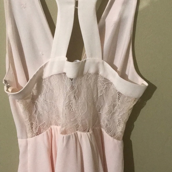 BCBG cute blush formal dress with lace back - Picture 4 of 5